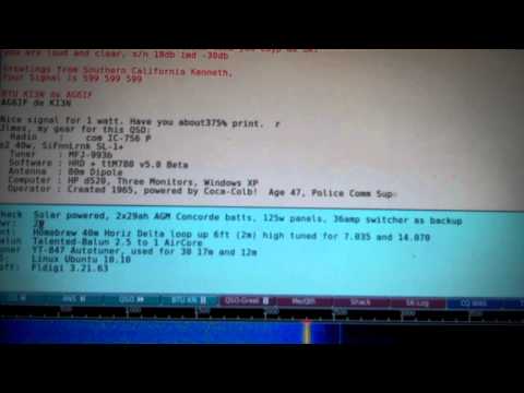 40 meter 7.035 psk31 1800miles on 1watt