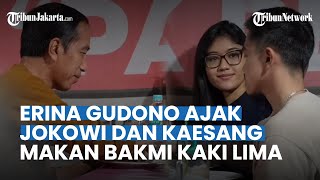 Potret Momen Harmonis Jokowi, Bareng Kaesang dan Erina Gudono Makan Bakmi Jawa Kaki Lima di Jogja