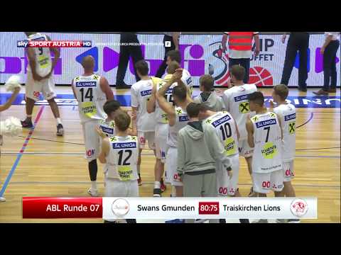 Admiral Basketball Bundesliga: 7. Runde: Swans Gmunden - Traiskirchen Lions 80:75