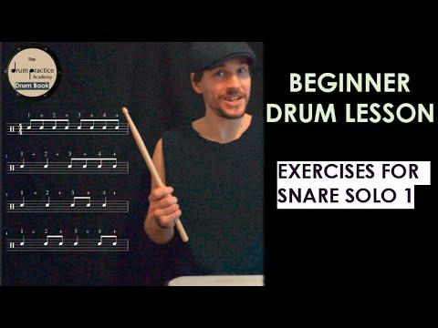 Best Practice Pad Lesson For Beginners -  Drum Lesson | Exercises for Snare Solo 1