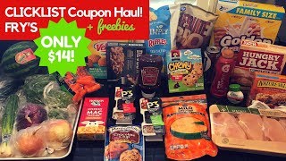 $14 COUPON HAUL with Fry's CLICKLIST grocery pickup!! ONLY $14 for $60 worth of food!