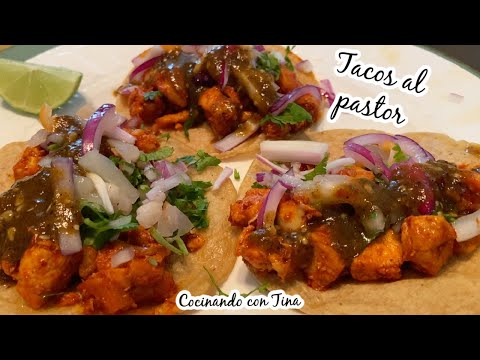 TACOS **AL PASTOR** DE PECHUGA DE POLLO COMELOS SIN REMORDIMIENTO| COCINANDO CON TINA