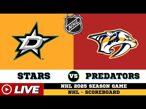 🔴LIVE : Dallas Stars Vs Nashville Predators | NHL 2025 | NHL Live SCOREBOARD | Oct 27 2025