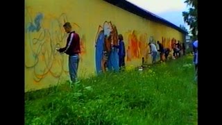 The Underground Productions graffiti jam in Bromsten 1995, part 1
