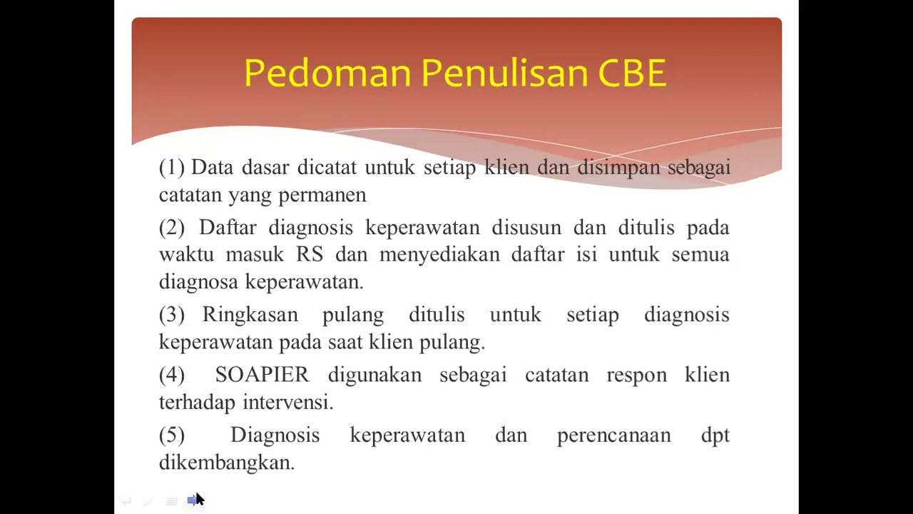 Model dokumentasi CBE dan PIE