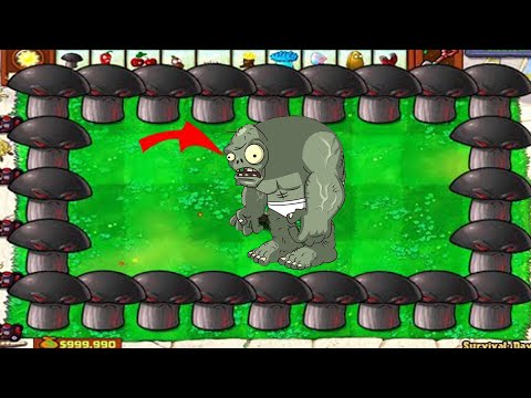 Doom-Shroom vs Gargantuar Zombie - Plants vs Zombies Battlez | Plants vs Zombies 2