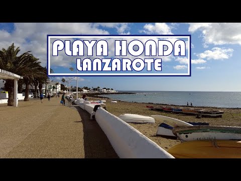 Lanzarote | Playa Honda ► Promenade, Beaches & Walking Tour ► In 4k