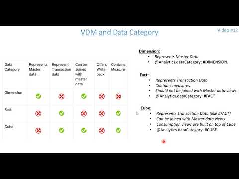 Video 12  CDS View - VDM Type and Data Category