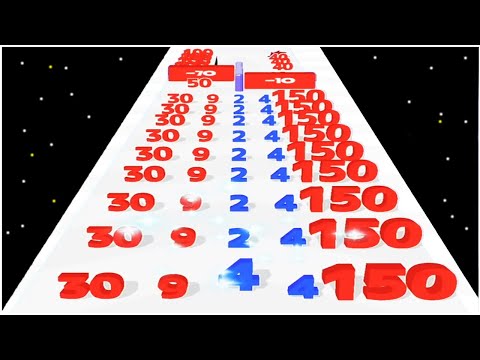 Number Merge Run Master 3D - Gameplay Walkthrough - Levels 51-75
