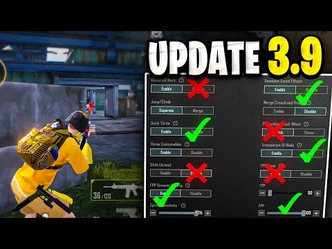 New Update 3.9 Best Settings & Sensitivity to Improve Headshots and Hip-Fire ✅❌ | PUBG MOBILE / BGMI