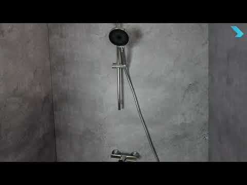 kielle Nefia - Sprchový set s baterií, tyčí, hadicí a sprchovou hlavicí, chrom 20627SN70