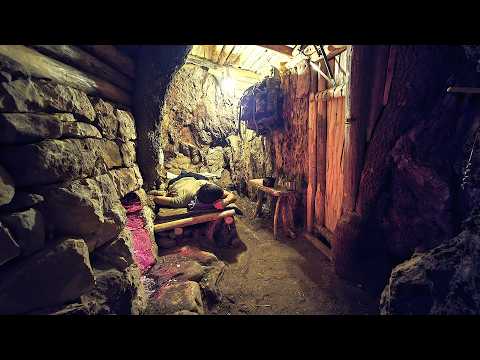 In einem Baum: Primitives Bushcraft-Camping und Überlebensunterkunft (ASMR, kein Sprechen)