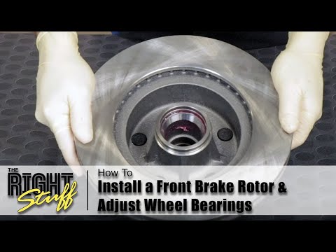 How To Install a Front Brake Rotors & Adjust Wheel Bearings