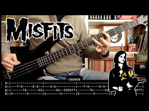 MISFITS - She (BASS cover with TABS) [lyrics + PDF]