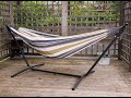 Amaca Con Supporto Brasiliana Vivere Cotone 250 Cm Portata 200 Kg Borsa Trasporto Inclusa