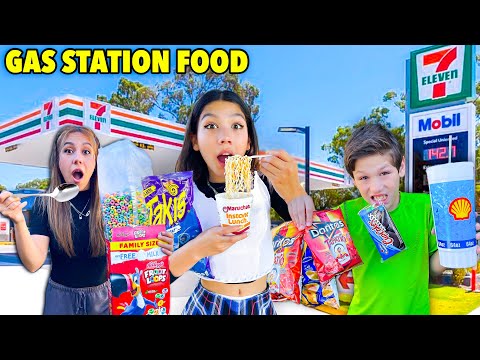 Eating Only GAS STATION FOOD for 24 Hours!! ????