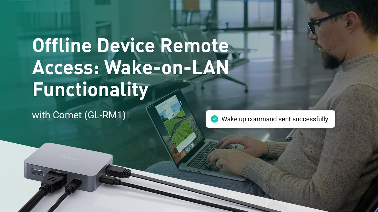 Wake on LAN with Comet (GL-RM1) | Remote KVM | 4K @ 30 fps
