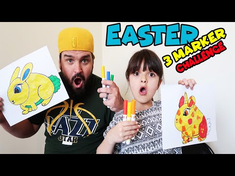 3 Marker EASTER BUNNY Challenge