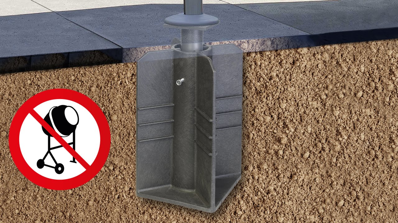 Ingraaf parasolvoet voor Zweefparasols- Grondanker- Ingraafvoet Platinum