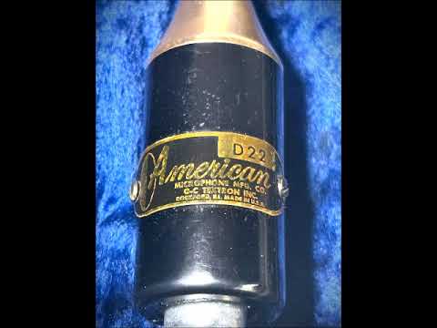 1950's American Microphone Co Model D22 Dynamic Mic, working w/storage box image 10