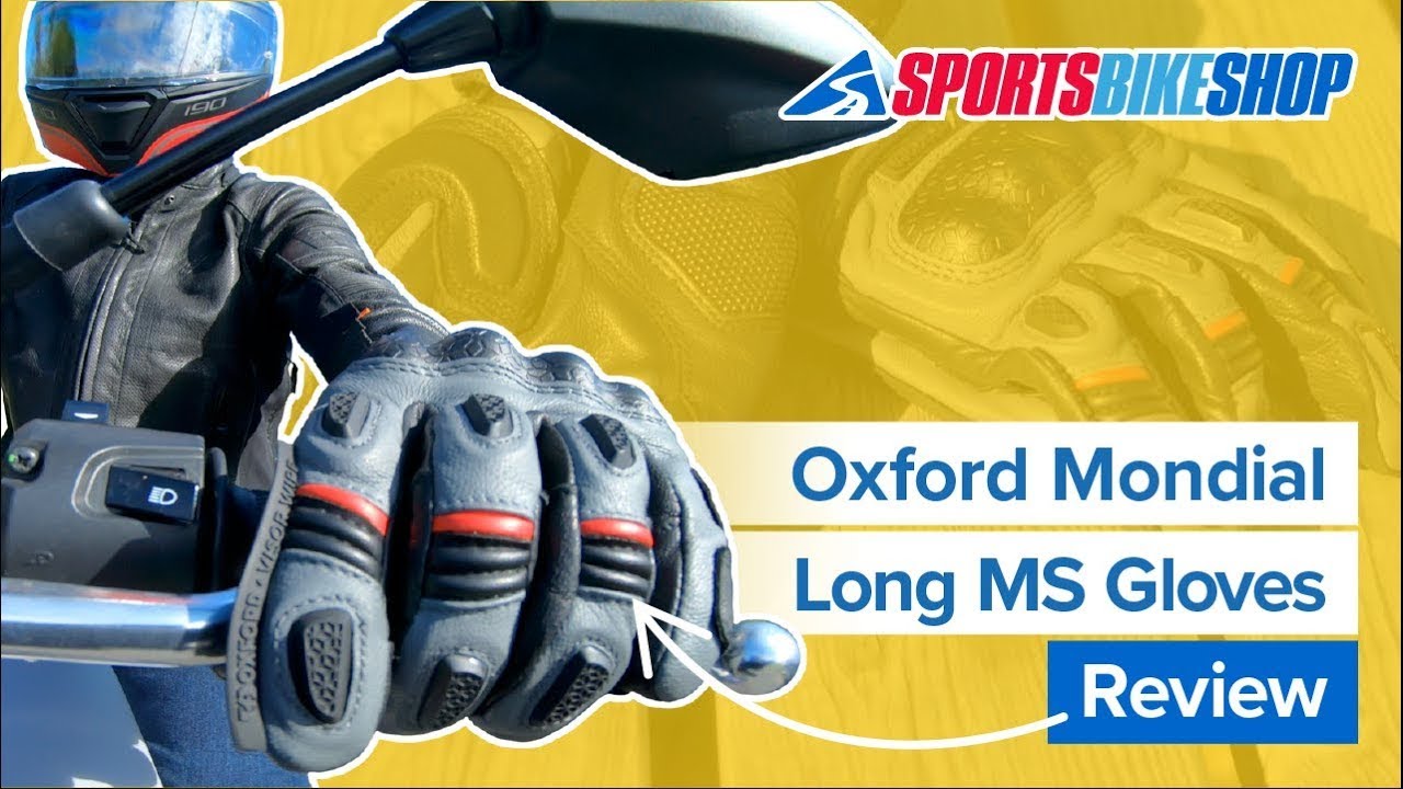 Oxford Mondial Long MS Gloves - Grey / Black Video