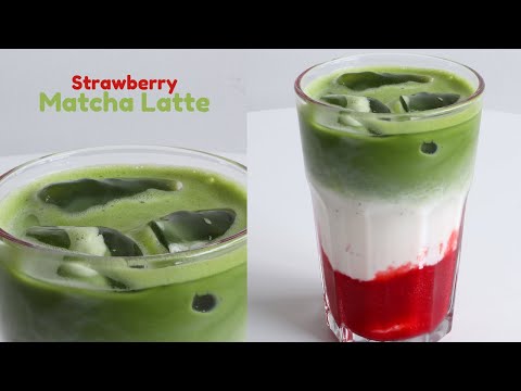 How to Make Strawberry Matcha Latte | Simple & Easy Recipe 🍓🍵