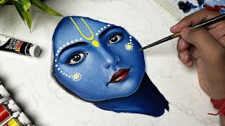 Krishna Drawing  Acrylic painting  Step by step