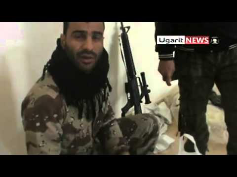 قائد لواء أحرار سوريا أحمد عفش يوجه رسالة لقوات النظام أثناء العمليات العسكرية في محيط مطار كويرس في ريف حلب