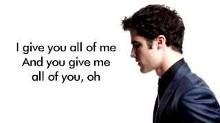 Glee - All Of Me (Lyrics)
