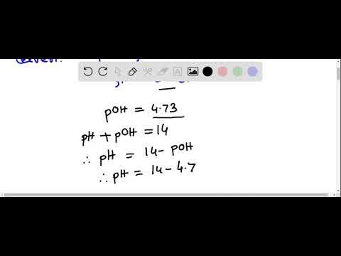 If a solution has a pOH of 4.73, what is the solution's [H+] concentration? pOH = -log [OH-] pH = -…