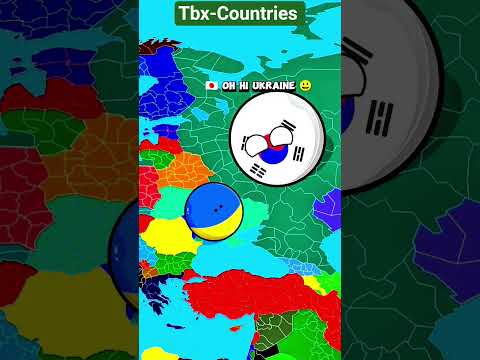 #What if South korea🇰🇷 and Russia🇷🇺 switch🔁 places🤔🤔😜😜#countryballs #geographythroughmaps