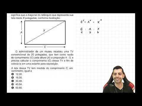 ENEM 2019 ppl   Q172   A unidade de medida utilizada para anunciar o tamanho das telas