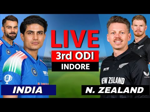 🔴 India vs New Zealand 3rd ODI LIVE MATCH Commentary • IND vs NZ Live Score & Commentary, NZ Batting