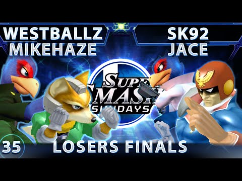 SSS 35 - MikeHaze & Westballz (Green) Vs. SK92 & Jace (Blue) SSBM - Losers Finals - Smash Melee