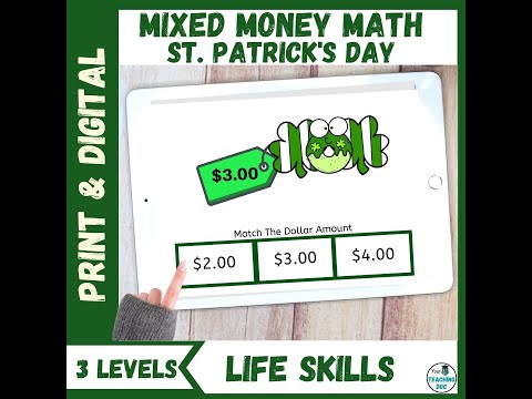 St. Patrick's Day Counting & Identifying Money Activities