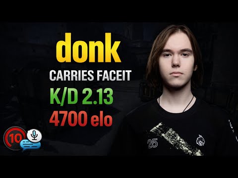 donk PLAYS FACEIT LVL 10 Mirage (34-16) DONK Highlights! CS2
