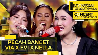 Download lagu Medley Song!! Via X Evi X Nella - Pecah Seribu, Ambyar Makpyar |  Indonesian Television Awards 2022 mp3
