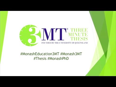 3MT Final 2018, Faculty of Education, Monash University