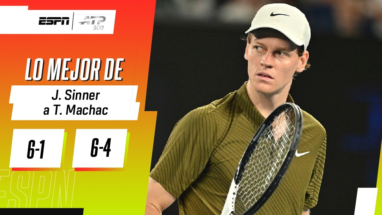 FUGAZ PALIZA DE SINNER A MACHAC EN POCO MÁS DE UNA HORA POR EL ATP 500 DE QATAR | REUSMEN