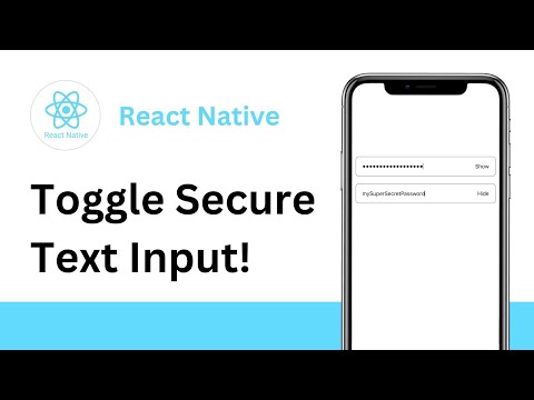 React Native Toggle Secured Text Input