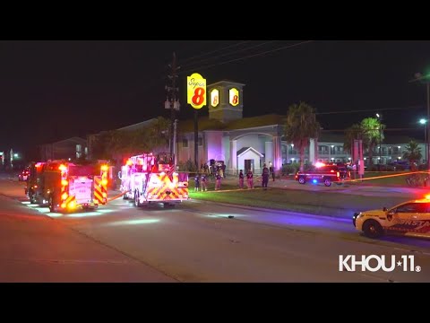 Raw Video: 2 dead after car crashes into Super 8 hotel, catches fire