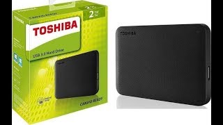 Toshiba Canvio Basics 2tb un boxing connect and review. #harddrive #portable