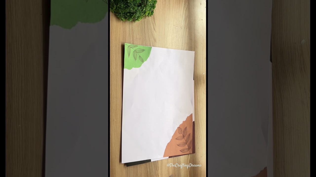 Decorative Sheets #CreativeProjectSheets #A4SheetDesign #FrontPageDesign