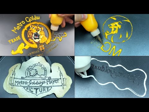 Metro Goldwyn Mayer (MGM) Logo History Pancake Art