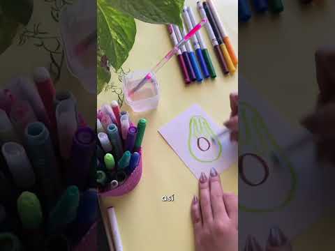 Creative trick! Use your markers as watercolors. #paintingart #crafts #art #creativepainting