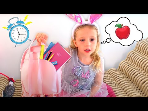 Nastya ve babası okul için erken kalkarlar. Çocuklar için hikayeler