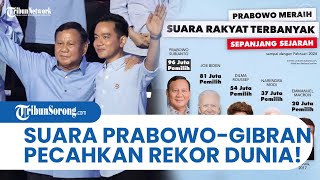 Pecahkan Rekor Dunia! Prabowo Mampu Tembus 96 Juta Suara, Terbanyak Sepanjang Sejarah Pemilu
