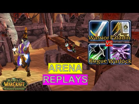 2200+ TBC ARENA Paladin Warrior v.s. Rogue Warlock Replay Pack