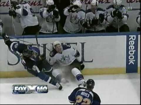 David Backes nails Jack Johnson