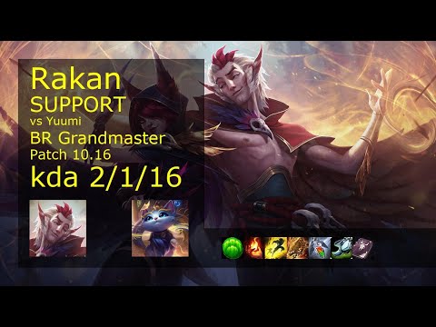 Rakan Support vs Yuumi - BR Grandmaster 2/1/16 Patch 10.16 Gameplay